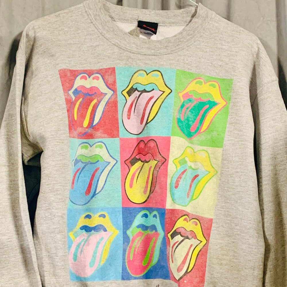 Vintage The Rolling Stones Pop Art Graphic Sweatshirt